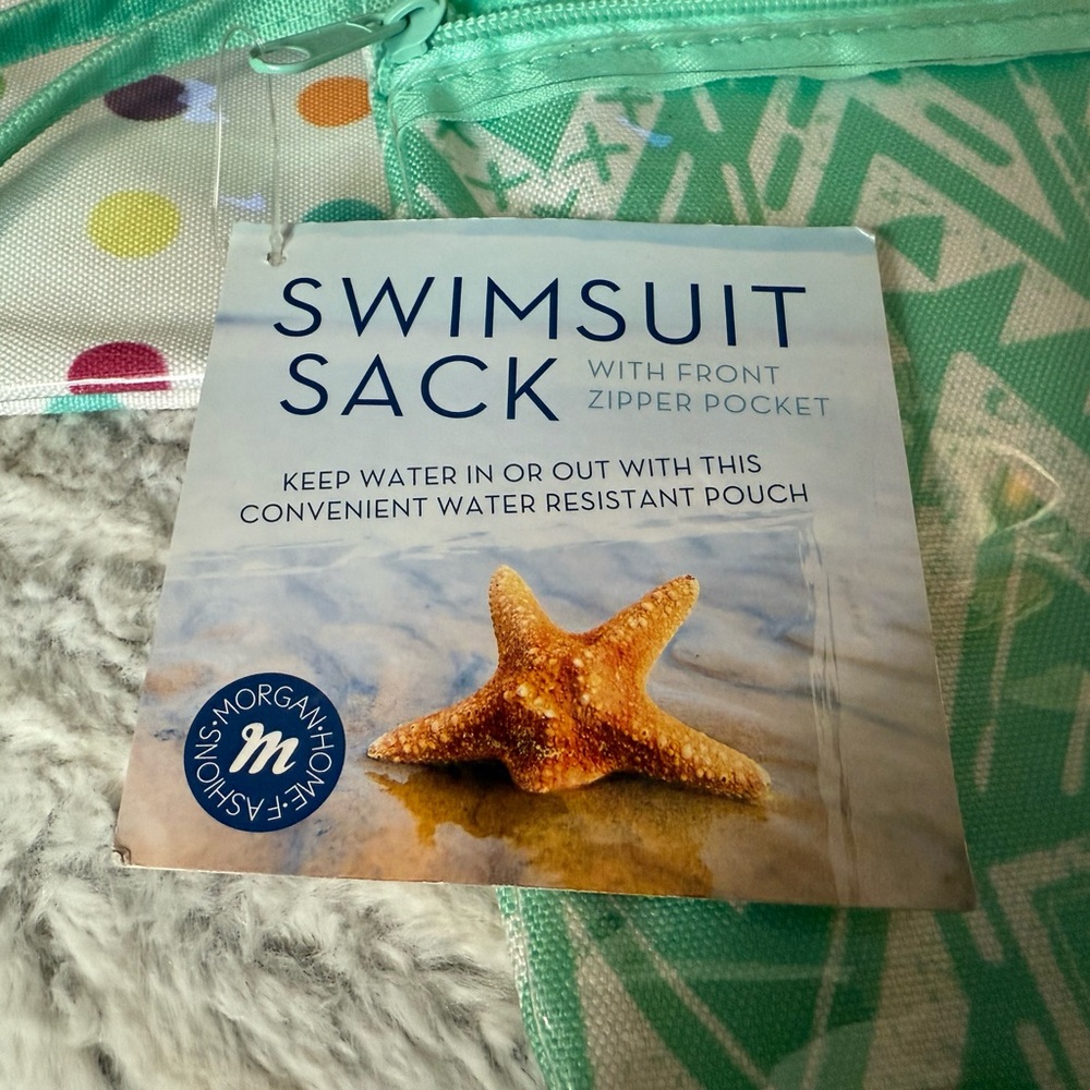 Morgan & Milo Swimsuit Sack - Green and White